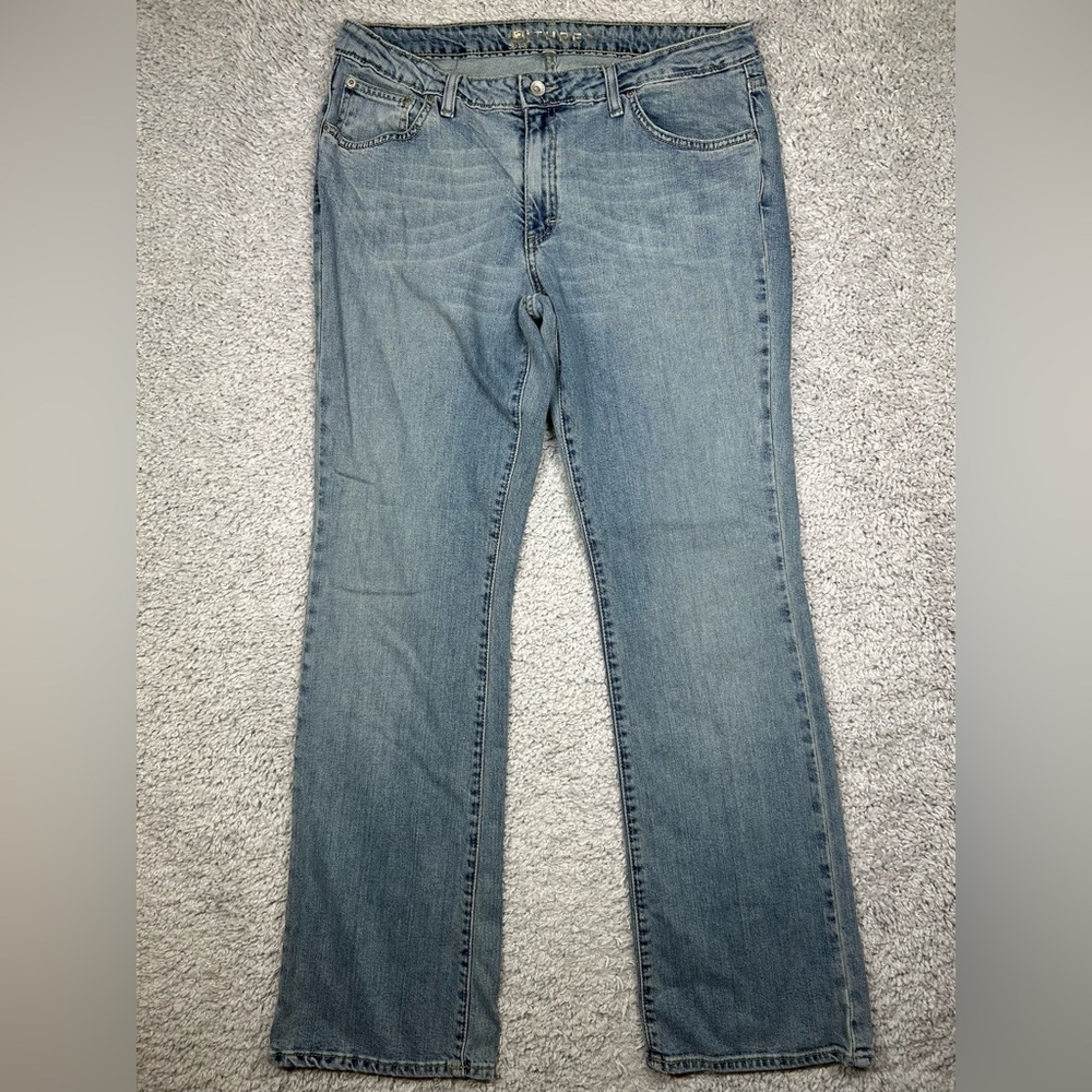 Three Clothing Company Jeans Womens 14 Classic Light Wash Boot Cut Flare Plus